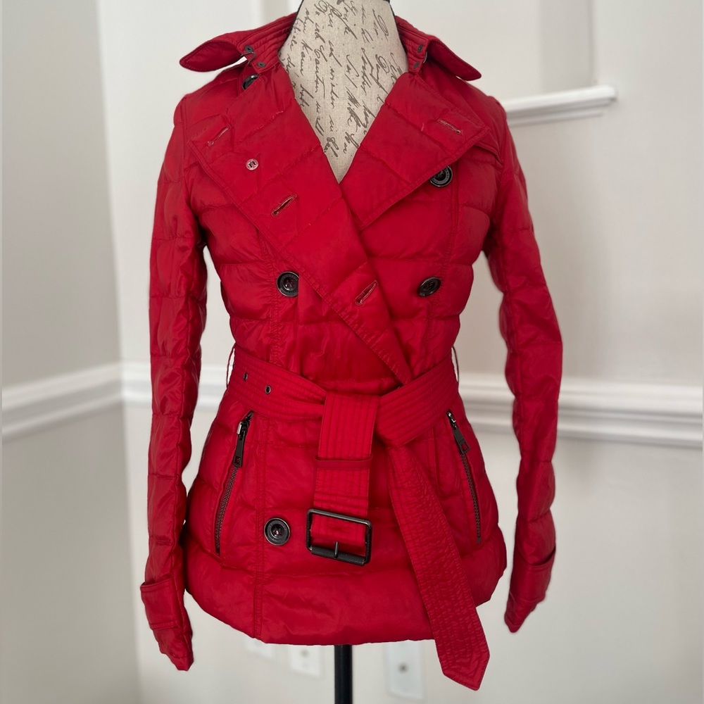Burberry Brit quilted red jacket